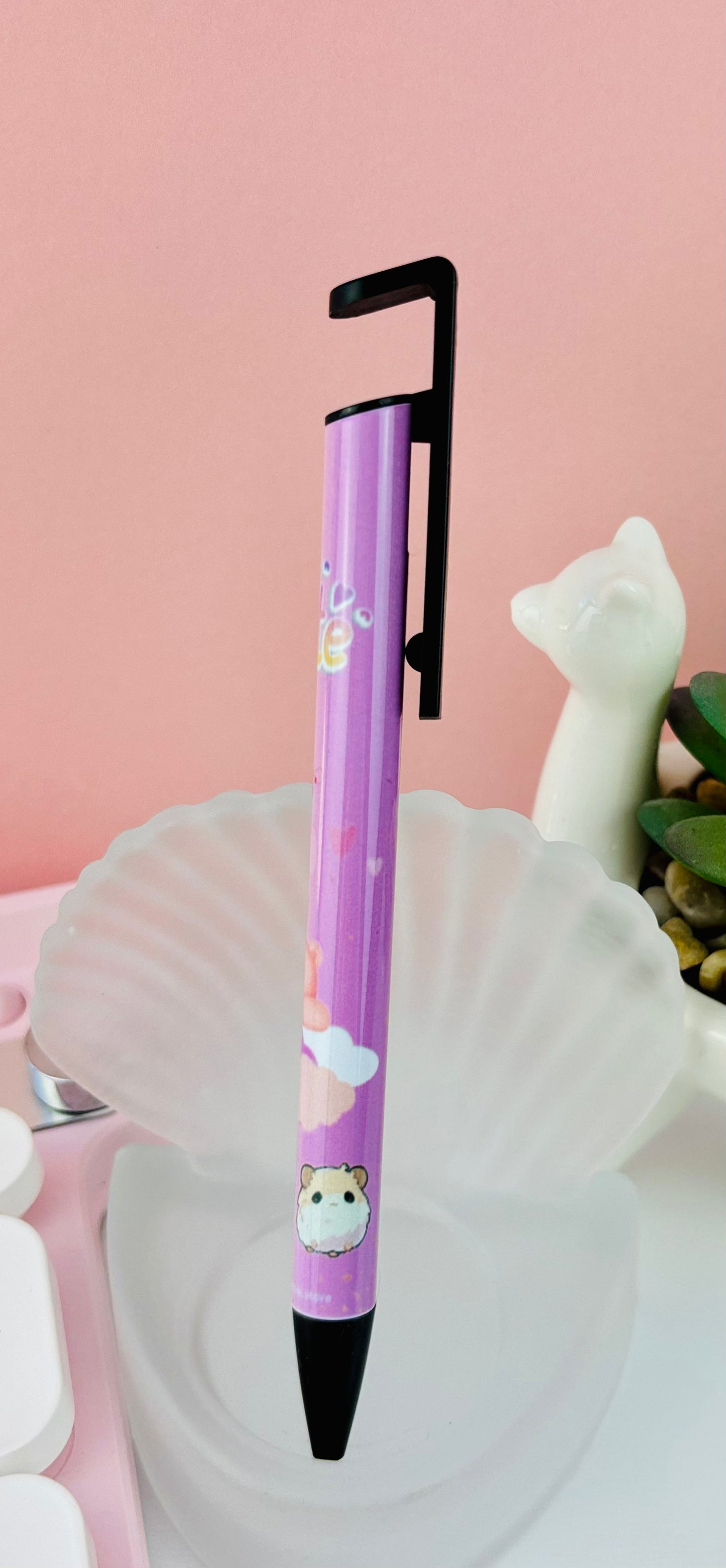 Ballpoint Pen Heavenly Pink Themed - Black Ink