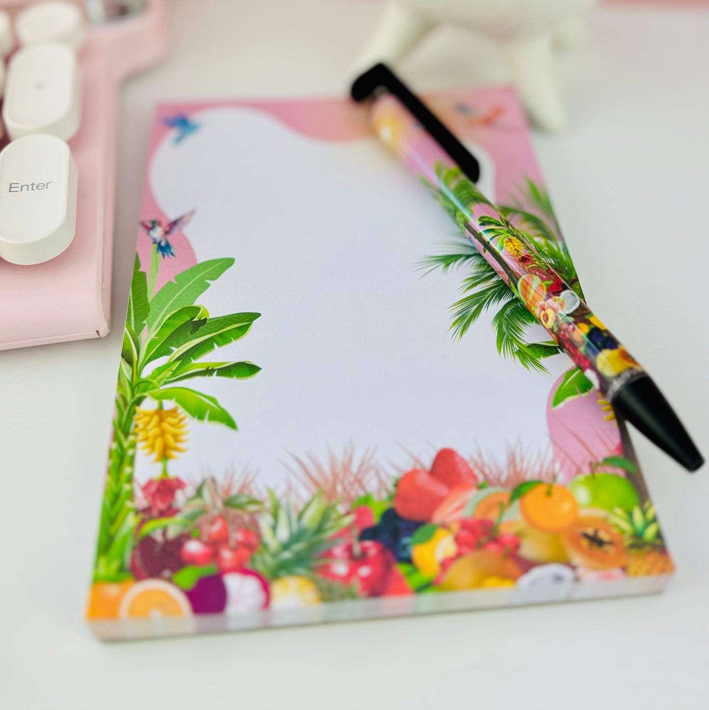 A6 Memo-Pad Tropically Pink Themed 50pages 120gsm