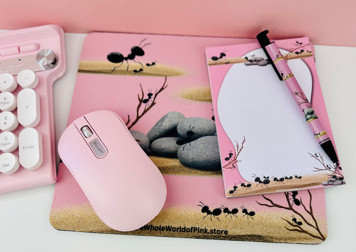 A6 Memo-Pad Marching Pink by Pink Themed 50pages 120gsm