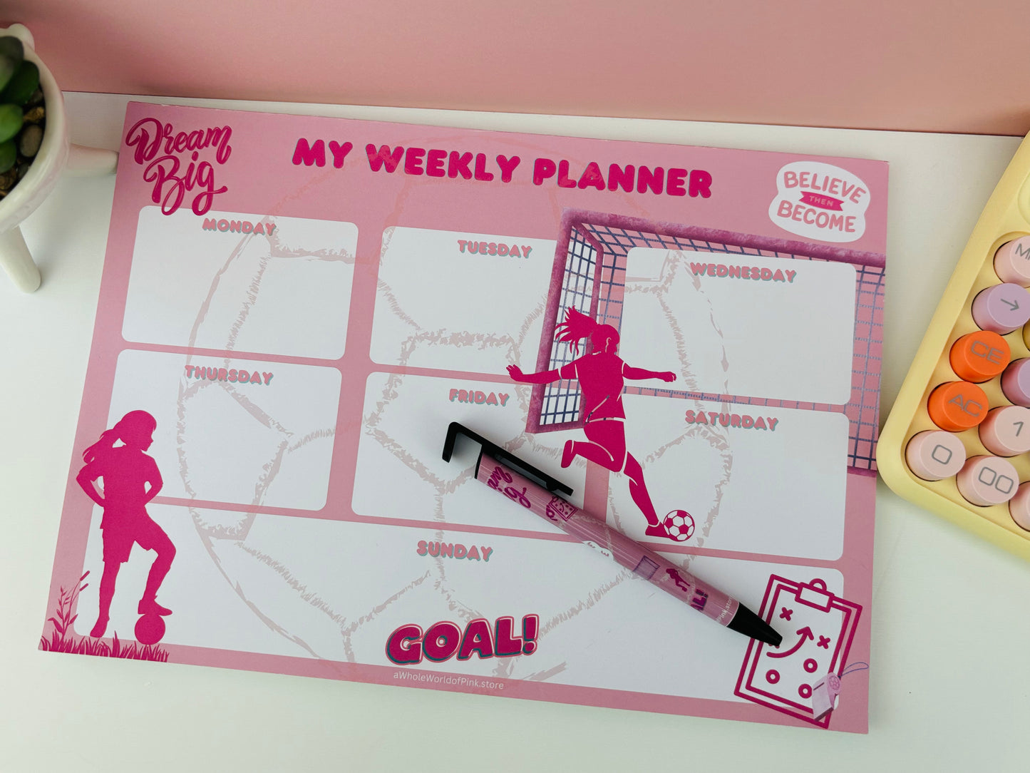 Weekly Agenda A League of Pink Themed Design 120gsm