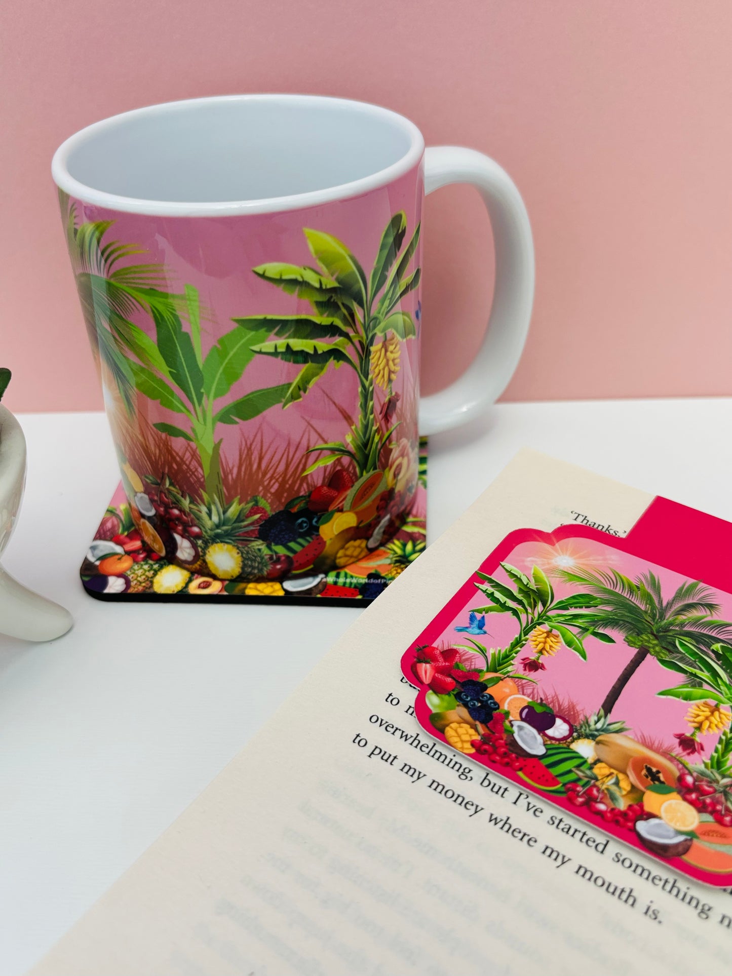Magnetic Bookmark Tropically Pink Themed 300gsm