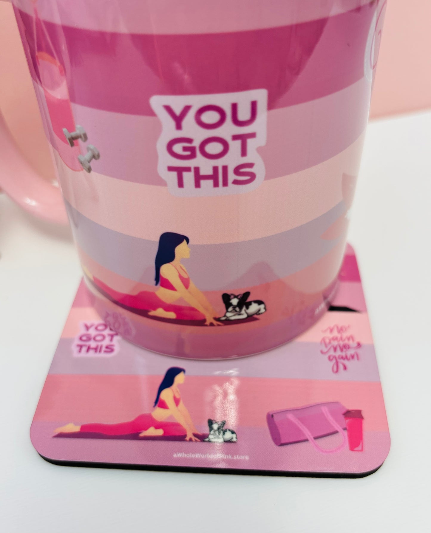 Ceramic Mugs Pink Serenity Themed