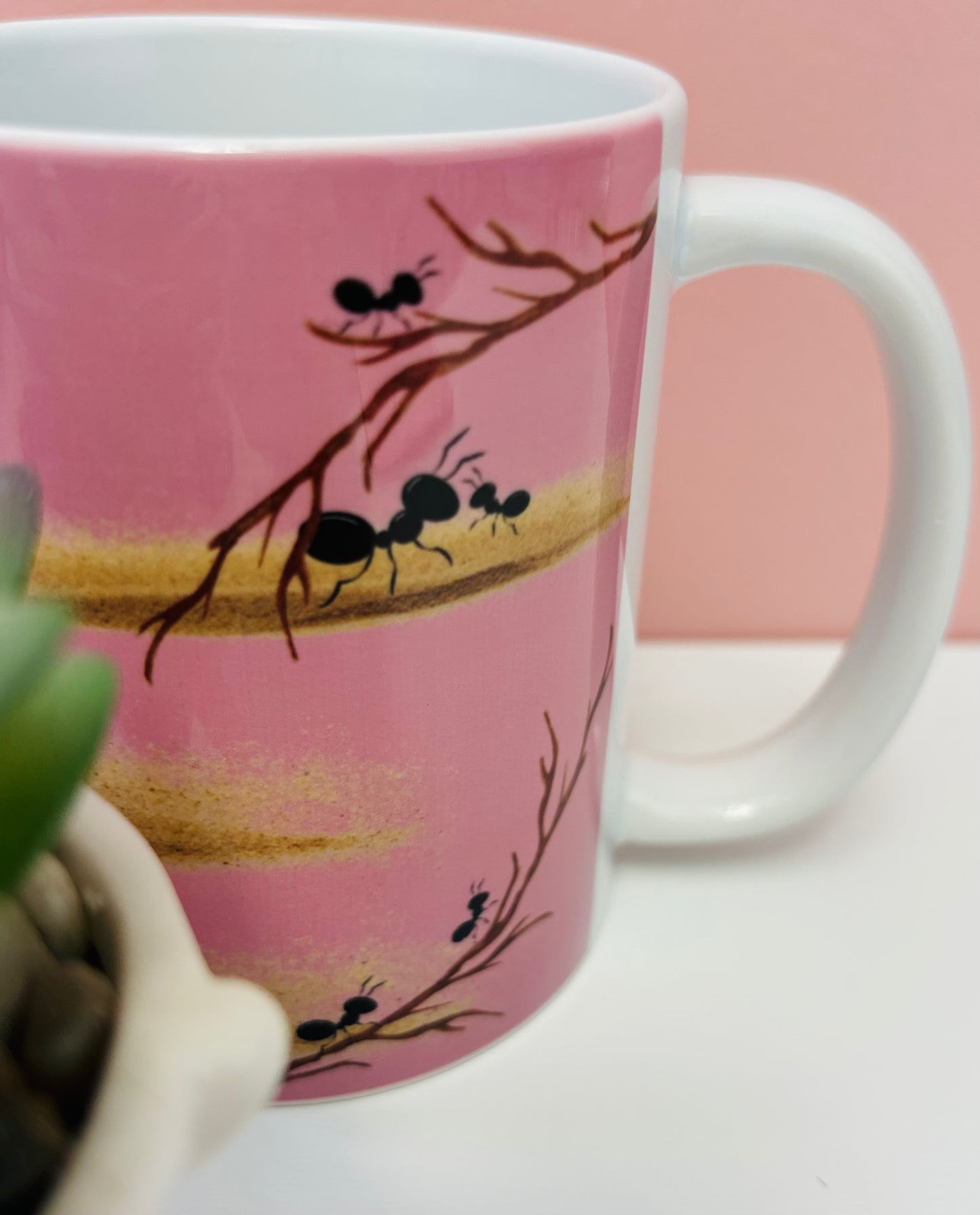 Ceramic Mugs Marching Pink by Pink Themed