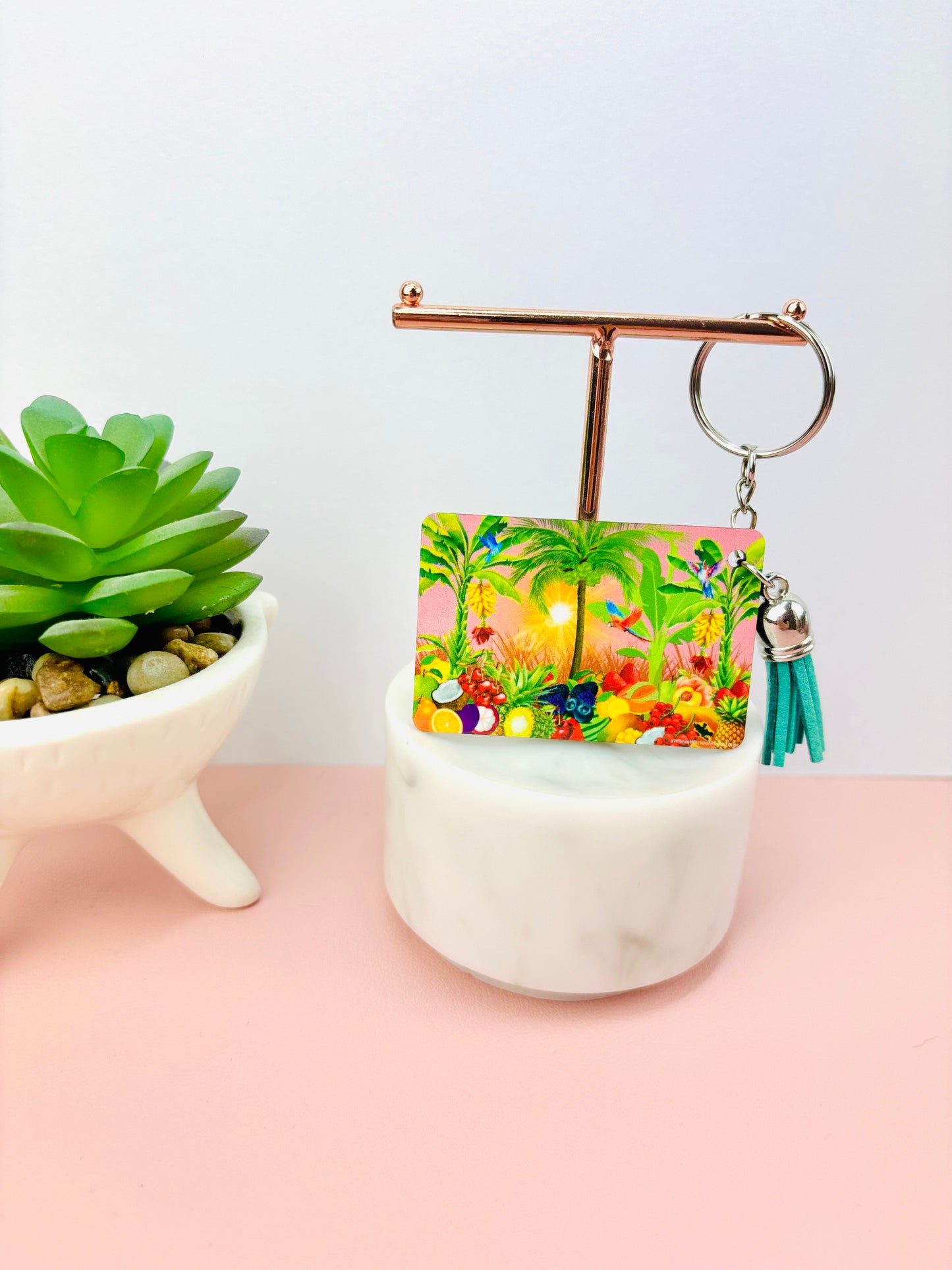 Key Ring Tropically Pink Themed