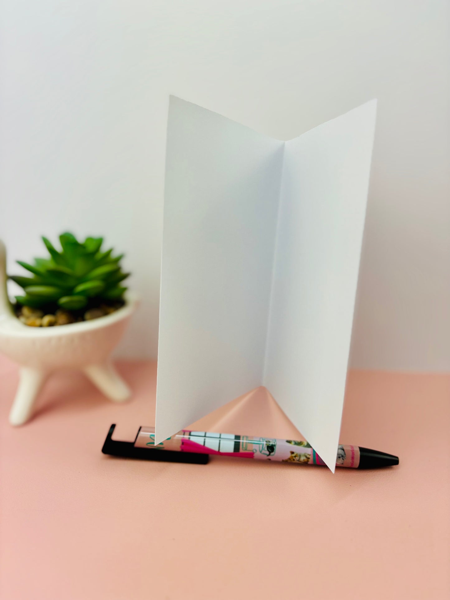 Greeting Card Tropically Pink Themed 300gsm Paper