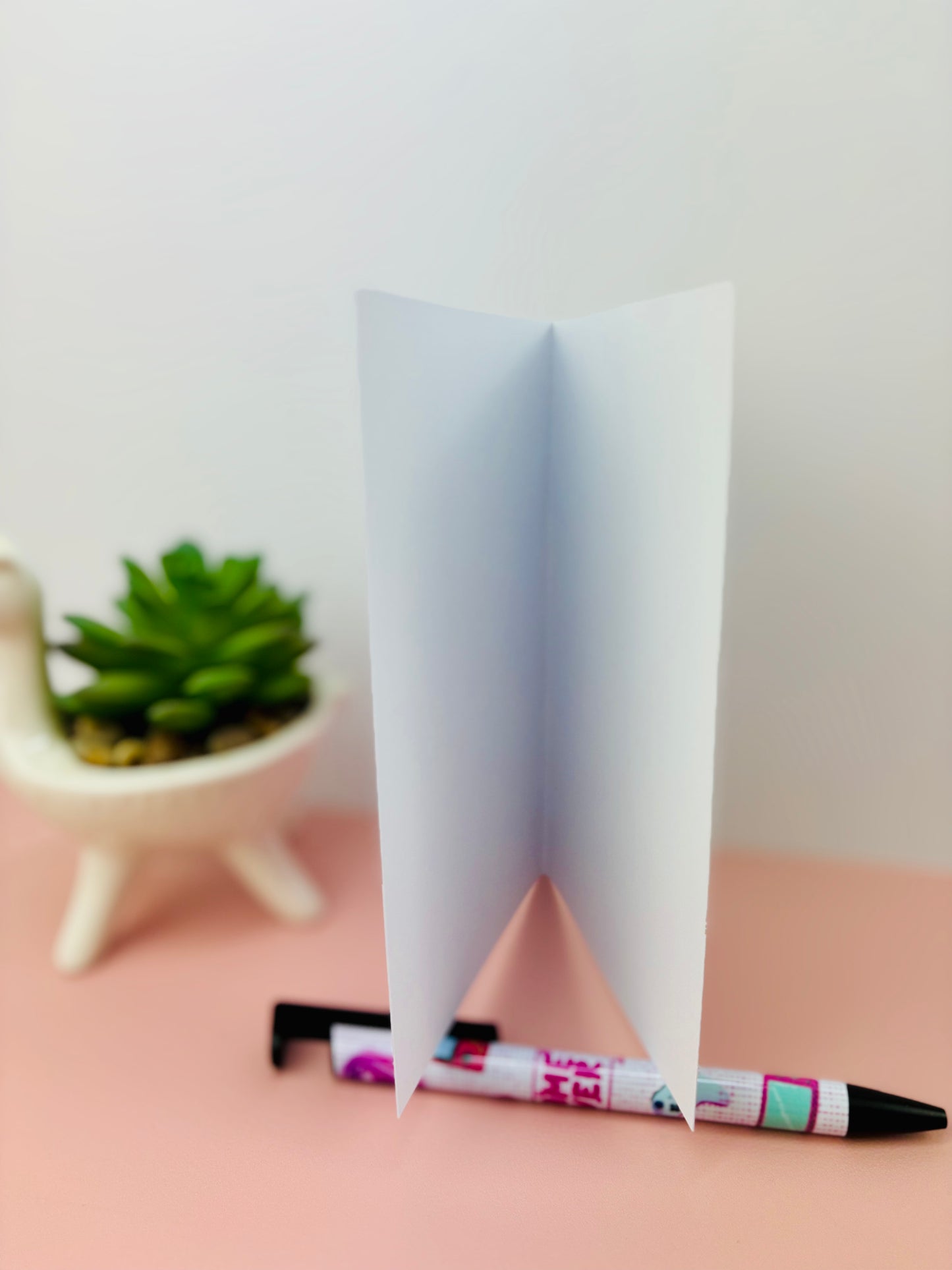 Greeting Card Ready Player Pink Themed 300gsm Paper