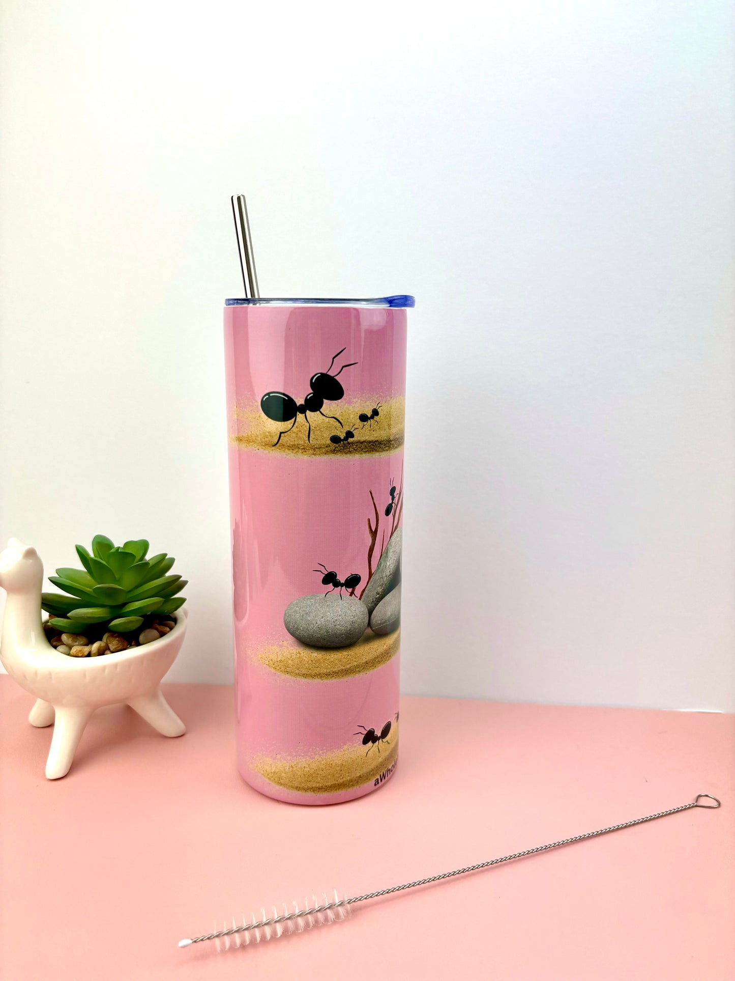 Metal Tumbler Marching Pink by Pink Themed