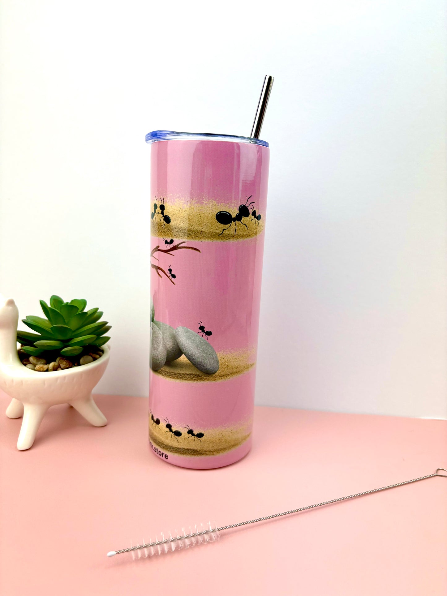 Metal Tumbler Marching Pink by Pink Themed