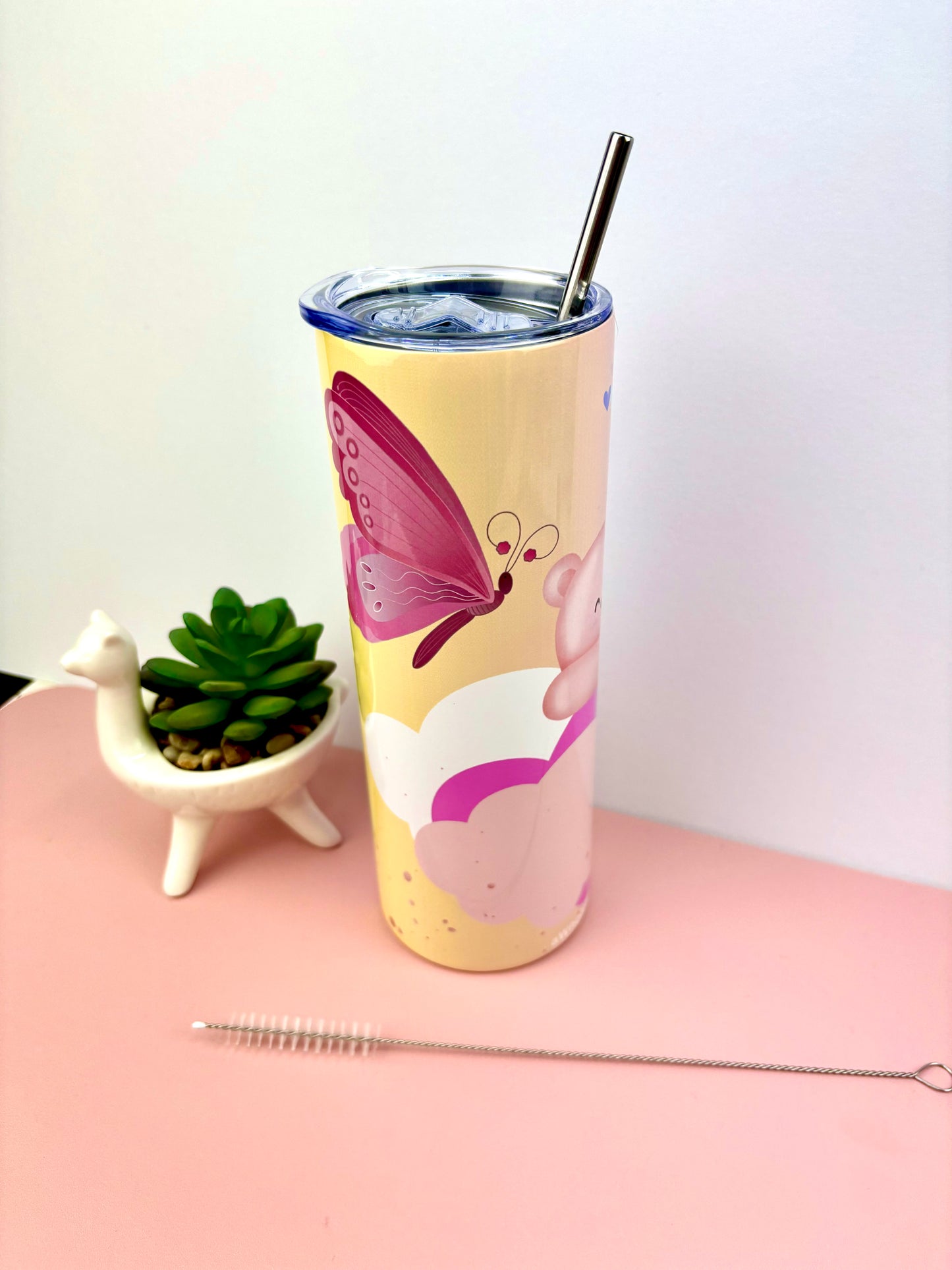 Metal Tumbler Heavenly Pink Themed