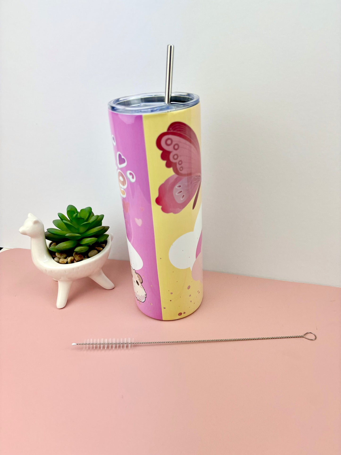 Metal Tumbler Heavenly Pink Themed