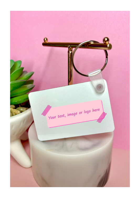 Key Ring Rectangle-Shaped - Double-Sided