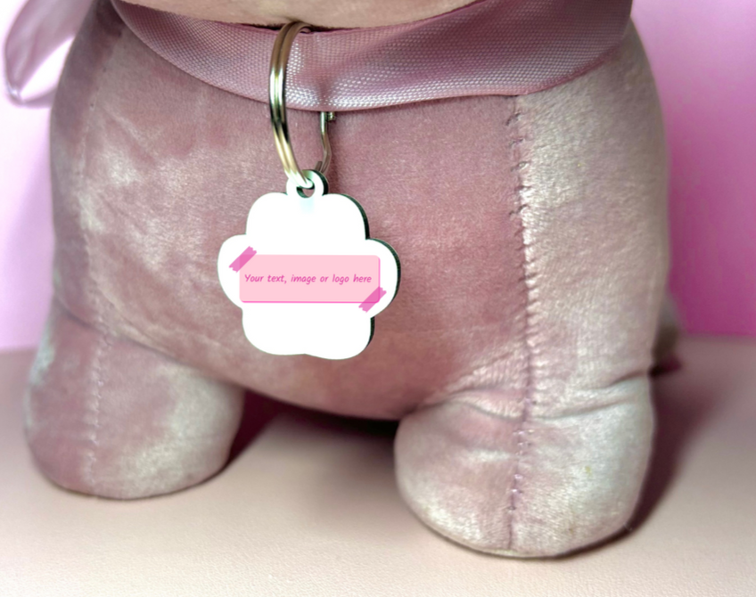 Pet Name Tag - Double-Sided - Personalised - Paw-Shaped