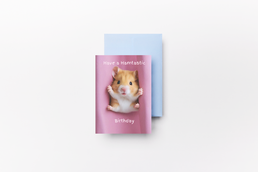 Reggie the Hamster Happy birthday cards 300gsm Paper (Single)
