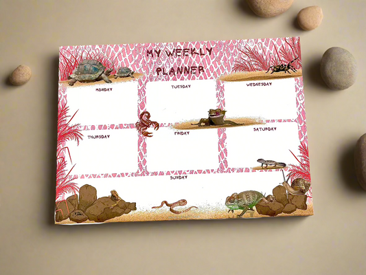 Weekly Agenda Pink Terrarium Themed Design 120gsm