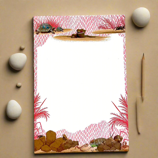 A6 Memo-Pad Pink Terrarium Themed 50pages 120gsm