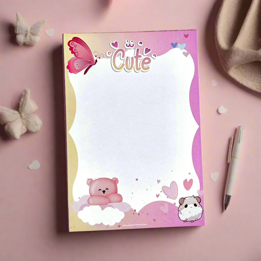 A6 Memo-Pad Heavenly Pink Themed 50pages 120gsm