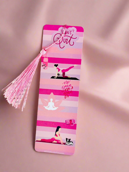 Tassel Bookmark Pink Serenity Themed 300gsm