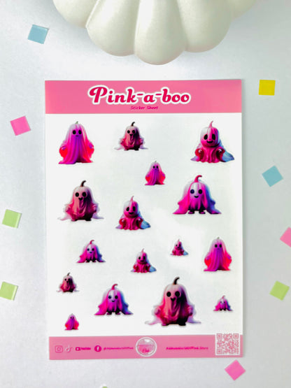 Pink-A-Boo - Sticker-sheet - Halloween Themed