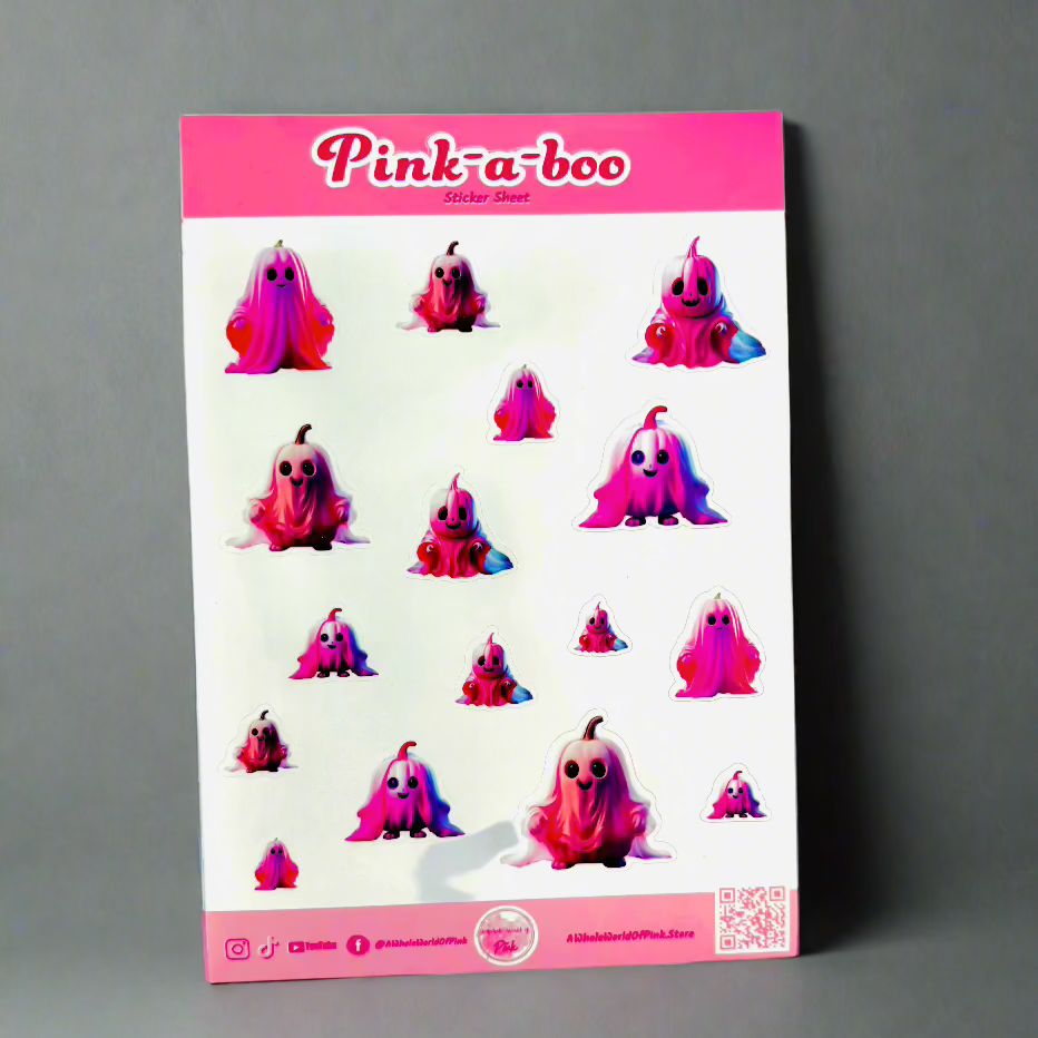 Pink-A-Boo - Sticker-sheet - Halloween Themed