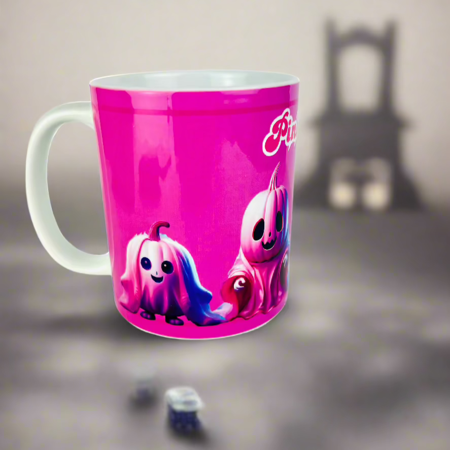 Pink-A-Boo - Ceramic Mugs - Halloween Themed