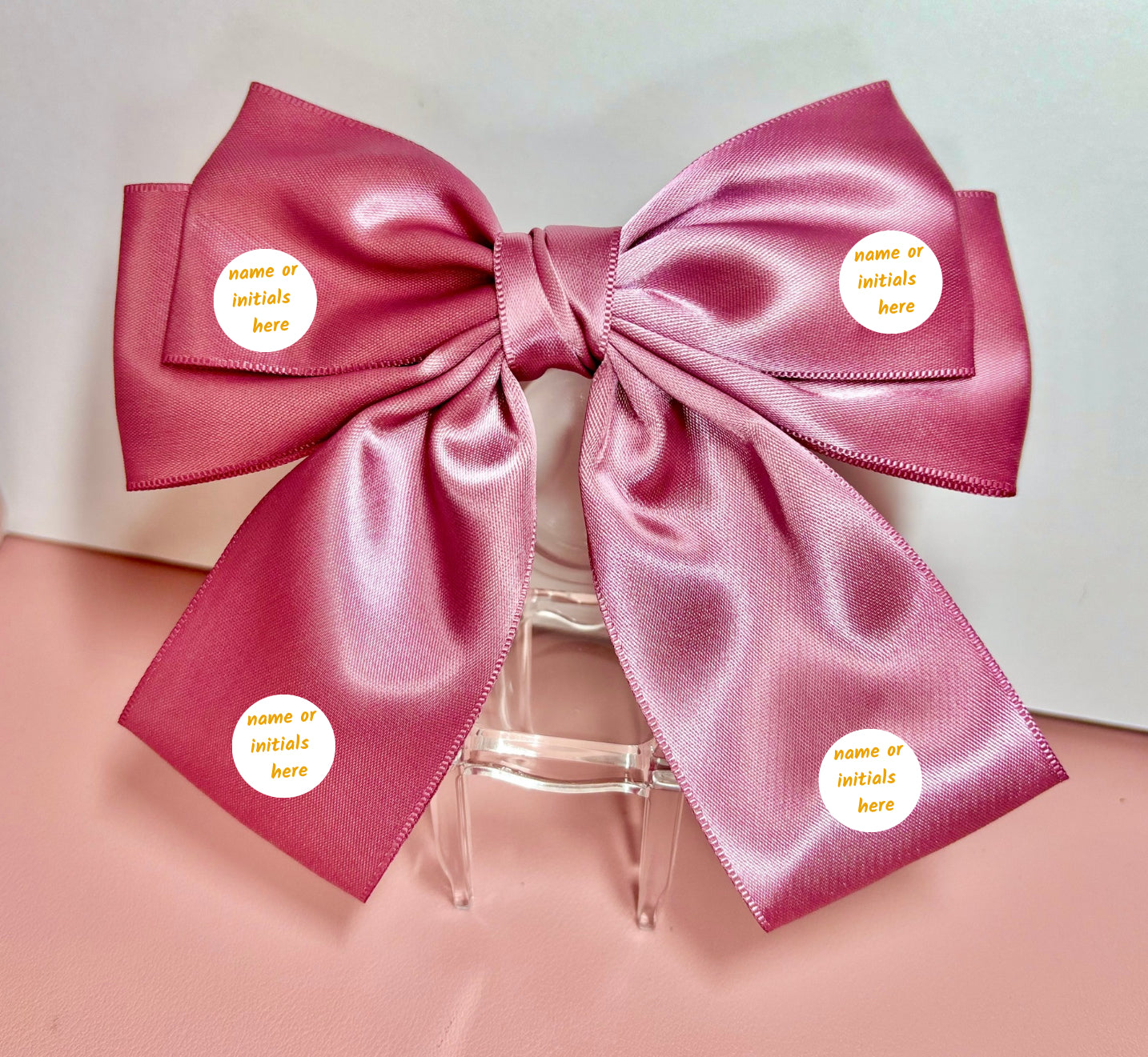 Large Bow - Pink - personalised