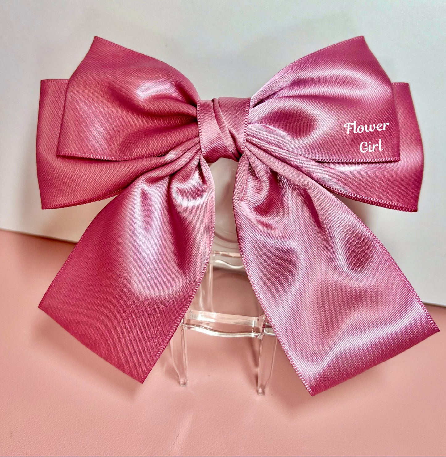 Large Bow - Pink - personalised