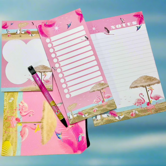 Stationary Bundle Pink by the Ocean Themed