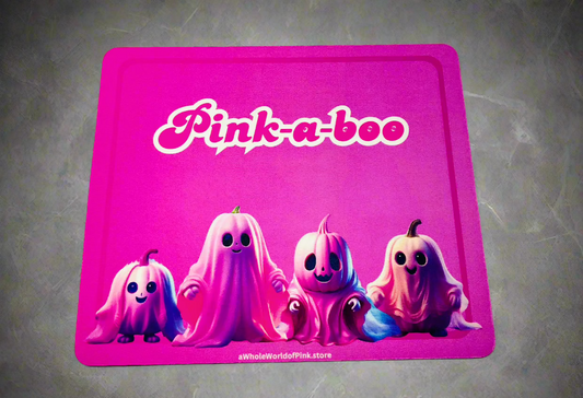 Pink-A-Boo - Mouse Pad - Halloween Themed