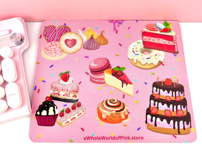 Mouse Pad Pink Patisserie Themed