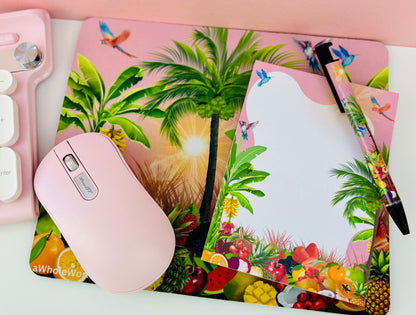 Mouse Pad Tropically Pink Themed