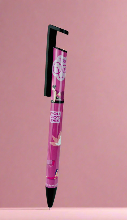 Ballpoint Pen Pink Serenity Themed - Black Ink