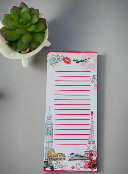 To-Do List Pink Travels Themed 50 pages 120gsm