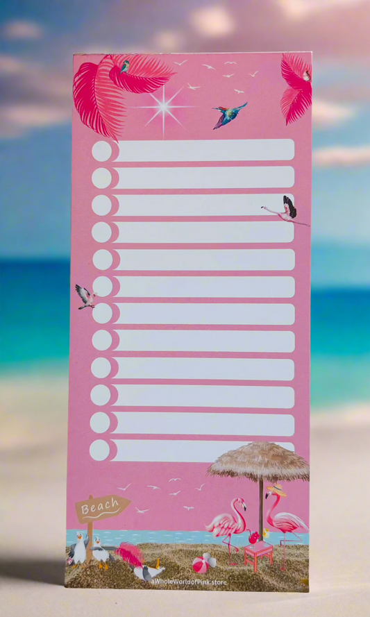 To-Do List Pink by the Ocean Themed 50 pages 120gsm