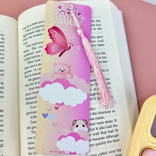 Tassel Bookmark Heavenly Pink Themed 300gsm