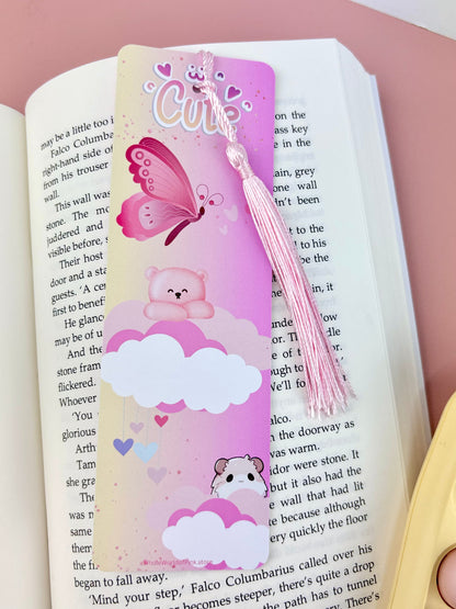 Tassel Bookmark Heavenly Pink Themed 300gsm