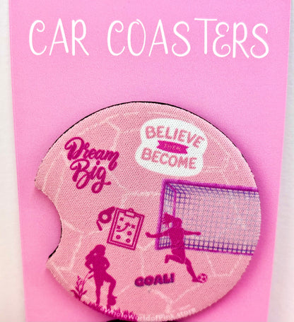 Car Coasters A League of Pink Themed (Pack of 2)