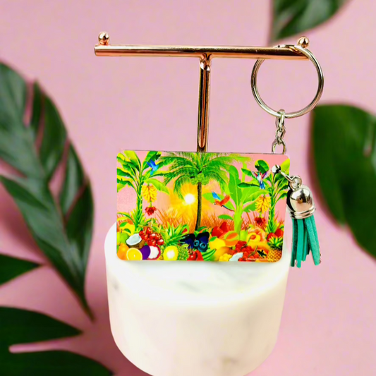 Key Ring Tropically Pink Themed