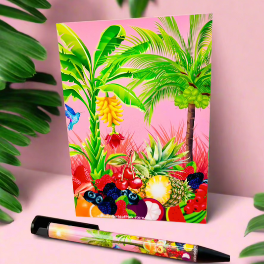 Greeting Card Tropically Pink Themed 300gsm Paper