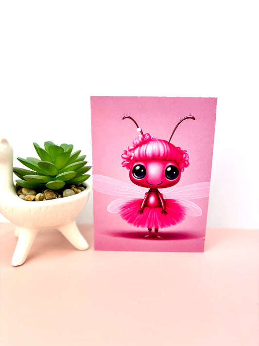 Bea Ballerina Ant Greeting Card 300gsm Paper (Single)