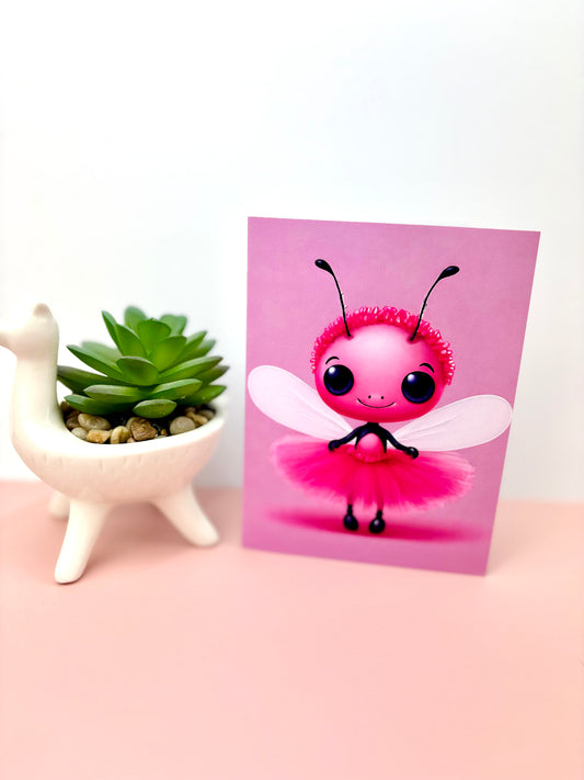 Bonnie Ballerina Ant Greeting Card 300gsm Paper (Single)