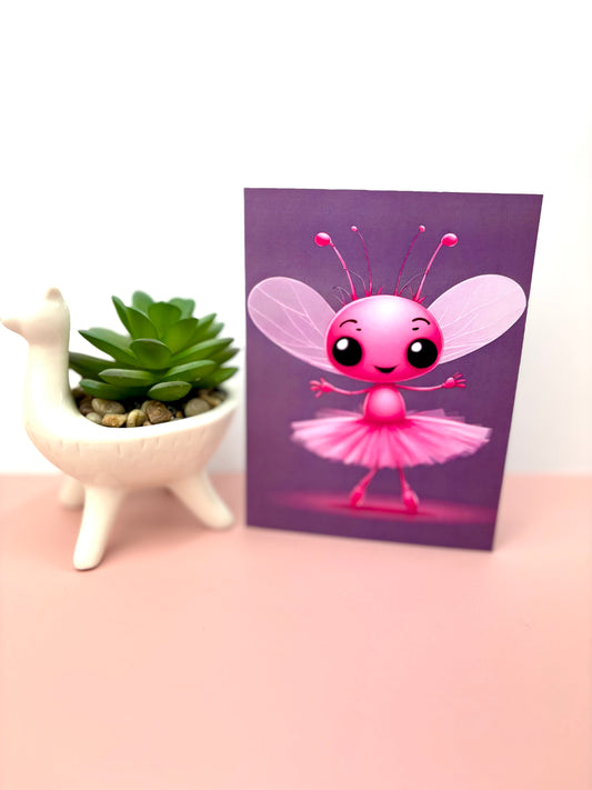 Bibi Ballerina Ant Greeting Card 300gsm Paper (Single)