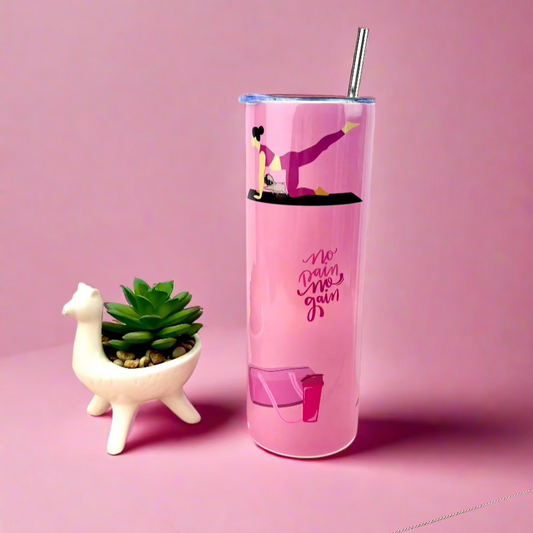 Metal Tumbler Pink Serenity Themed