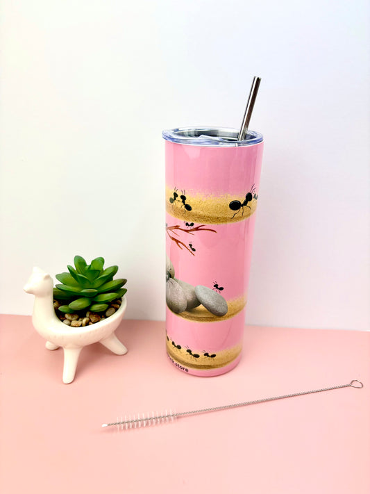 Metal Tumbler Marching Pink by Pink Themed