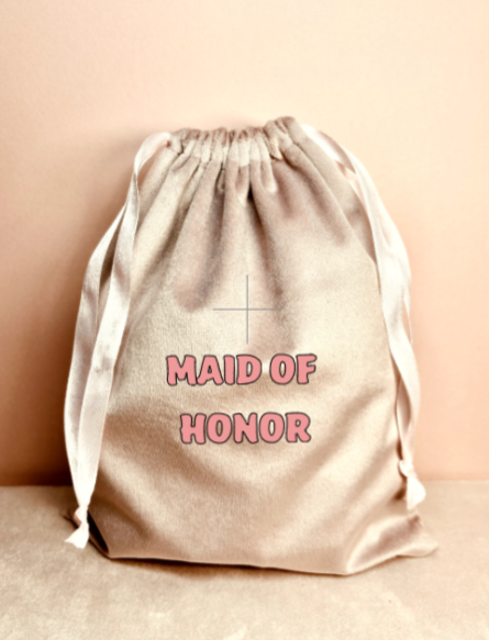 Personalised Velvet Pink Bag